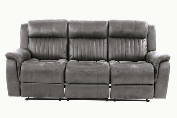 English Elm Contemporary Leatherette Sofa and Recliner Set Tufted Cushioned Living Room Seating B011S02414