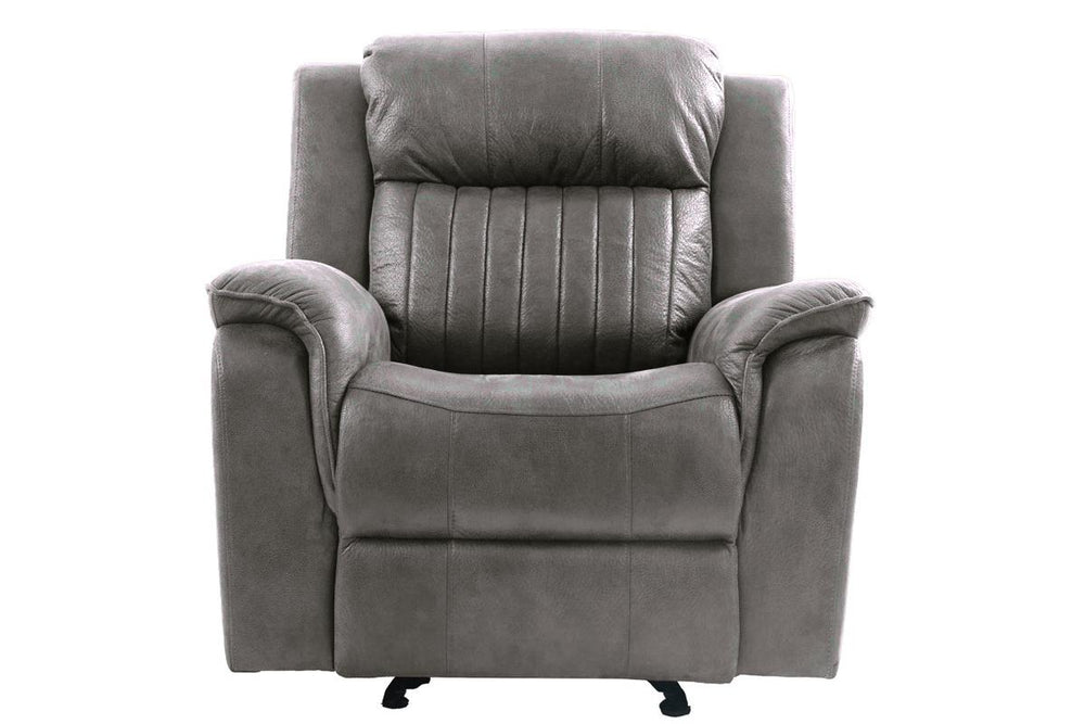 English Elm Contemporary Slate Blue Manual Motion Recliner Chair - Breathable Leatherette, Padded Headrest & Arms, Cozy B011133623
