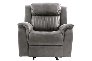English Elm Contemporary Slate Blue Manual Motion Recliner Chair - Breathable Leatherette, Padded Headrest & Arms, Cozy B011133623