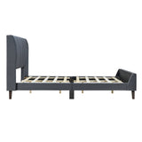Hearth and Haven Full Size Upholstered Platform Bed, Velvet WF308657AAE