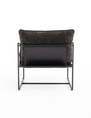 English Elm 2 Plush Upholstered Hanging Armchair with Crushed Foam, Velvet Fabric, Sturdy Steel Frame, 350lb Capacity DARK GREY W1901126482