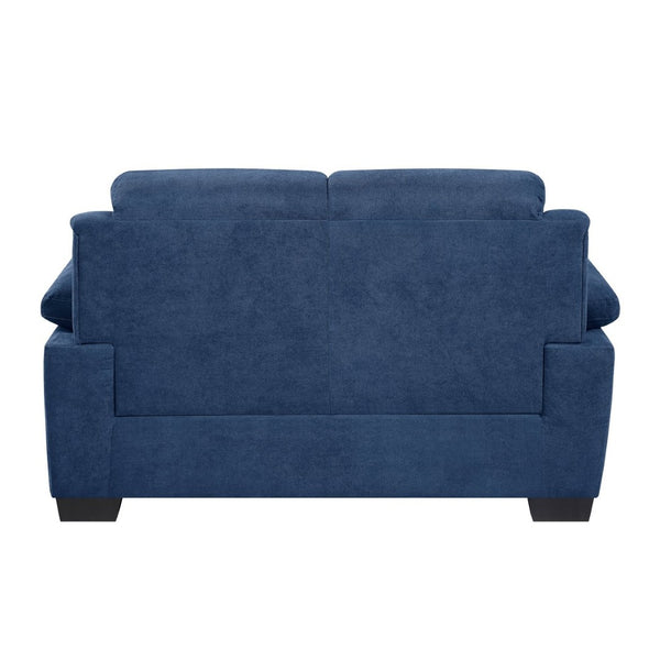 English Elm Comfortable Channel Tufted Loveseat with Textured Polyester Upholstery for Modern Living B011133628