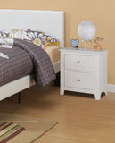 English Elm Bedroom Bed Side Table 1X Nightstand White Color Wooden 2 Drawers Table Nightstands