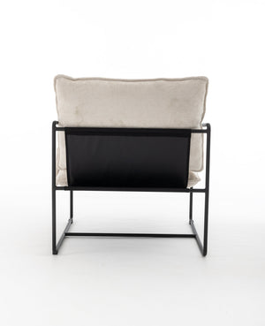 English Elm 2 Plush Upholstered Hanging Armchair with Crushed Foam, Velvet Fabric, Sturdy Steel Frame, 350lb Capacity Beige W1901126483