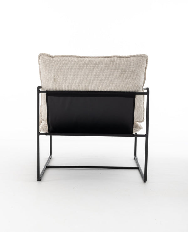 English Elm 2 Plush Upholstered Hanging Armchair with Crushed Foam, Velvet Fabric, Sturdy Steel Frame, 350lb Capacity Beige W1901126483