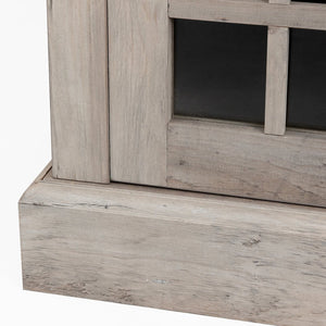 English Elm TVstand,media modern gray entertainment console with 1400W infrared electric fireplace, LED Bluetooth band, 62.6" L storage cabinet for TVs up to 65", safe flame effect, 120V home heating ambiance W679119744