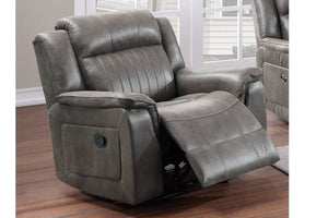 English Elm Contemporary Slate Blue Manual Motion Recliner Chair - Breathable Leatherette, Padded Headrest & Arms, Cozy B011133623