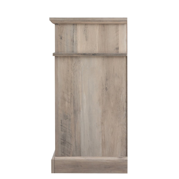 English Elm TVstand,media modern gray entertainment console with 1400W infrared electric fireplace, LED Bluetooth band, 62.6" L storage cabinet for TVs up to 65", safe flame effect, 120V home heating ambiance W679119744