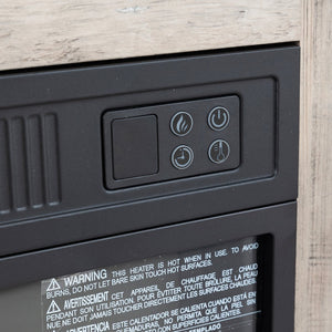 English Elm TVstand,media modern gray entertainment console with 1400W infrared electric fireplace, LED Bluetooth band, 62.6" L storage cabinet for TVs up to 65", safe flame effect, 120V home heating ambiance W679119744