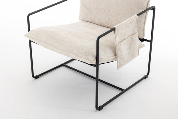 English Elm 2 Plush Upholstered Hanging Armchair with Crushed Foam, Velvet Fabric, Sturdy Steel Frame, 350lb Capacity Beige W1901126483