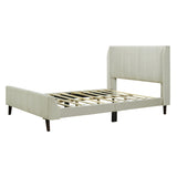 Hearth and Haven Full Size Upholstered Platform Bed, Velvet WF308657AAA