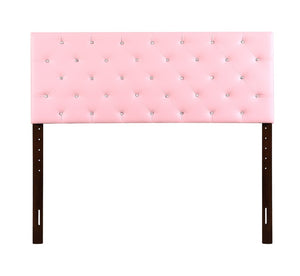 English Elm Cheerful Upholstered Panel Headboard Adjustable Height for Twin or Full Bed Frames Pink B078112055
