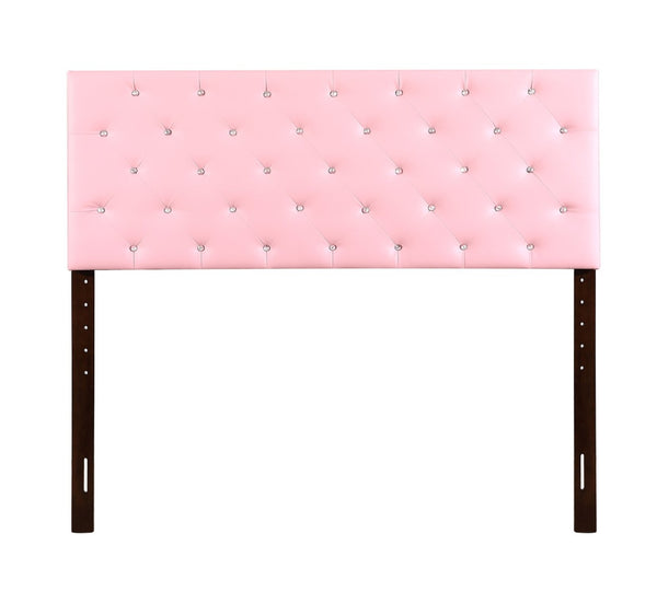 English Elm Cheerful Upholstered Panel Headboard Adjustable Height for Twin or Full Bed Frames Pink B078112055