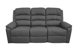 English Elm Modern Burlap Fabric Recliner Chair with Padded Headrest & Armrests, Manual Motion, Stylish Comfort for Living Room Dark Gray 75 L x 31 W x 26 H B011133823