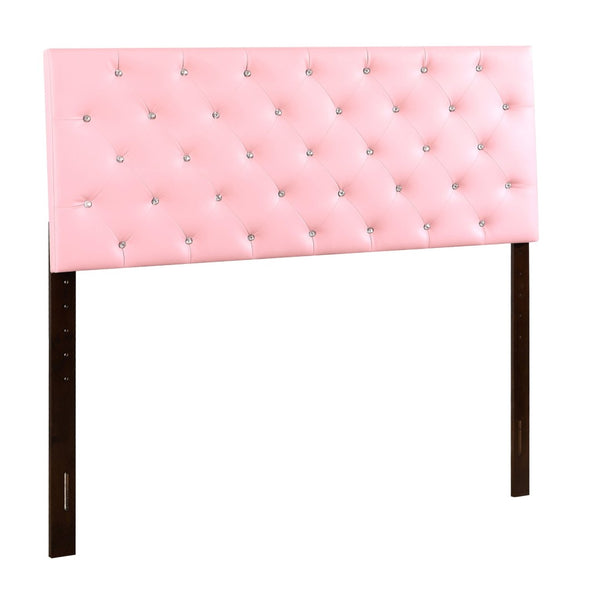 English Elm Cheerful Upholstered Panel Headboard Adjustable Height for Twin or Full Bed Frames Pink B078112055