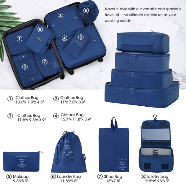 English Elm Hardshell 5 Piece Abs Spinner Luggage Set with Tsa Lock Expandable Travel Suitcases Blue PP310249AAF