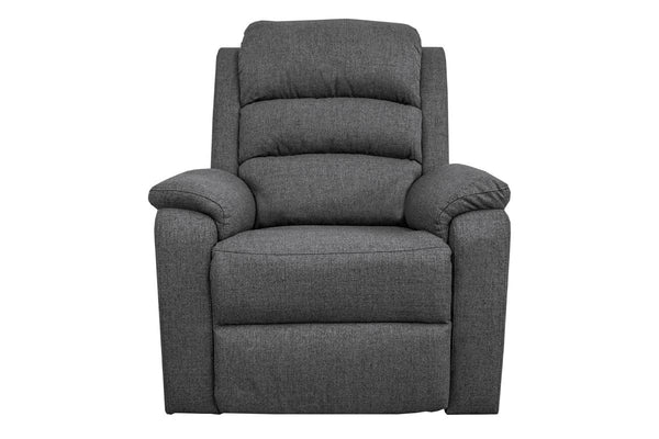 English Elm Modern Burlap Fabric Recliner Chair with Padded Headrest & Armrests, Manual Motion, Stylish Comfort for Living Room Dark Gray 34 L x 31 W x 26 H B011133822
