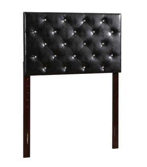 English Elm Cheerful Upholstered Panel Headboard Adjustable Height for Twin or Full Bed Frames Black B078112043