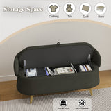 Hearth and Haven 50 Inchesmulti-Functional Long Rectangular Bed End Storage Sofa Stool Teddy Fleece W1278122700
