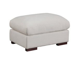 English Elm Tatman Linen Blend Sectional with Block Legs and 4 Toss Pillows—Plush Foam Seats, Easy Assembly Beige B102S00021