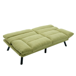 English Elm UNITED Plush Velvet Sleeper Sofa Bed with Metal Legs, 600lb Capacity, Breathable Foam Comfort and Style Green W1568P235148