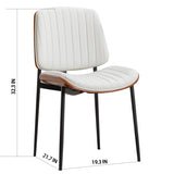 Hearth and Haven Yolo Dining Chair with Shell Shape Design and Metal Legs, White W1622123546