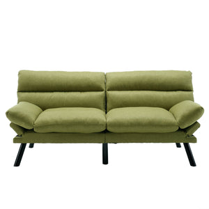 English Elm UNITED Plush Velvet Sleeper Sofa Bed with Metal Legs, 600lb Capacity, Breathable Foam Comfort and Style Green W1568P235148
