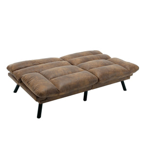 English Elm UNITED Plush Velvet Sleeper Sofa Bed with Metal Legs, 600lb Capacity, Breathable Foam Comfort and Style Coffee W1568P235145