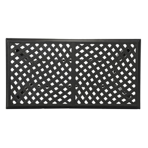 English Elm Coffee Table Halston Collection Espresso Brown Aluminum Outdoor Patio Modern Weather-Resistant 44" ABQ-AHF-LD7289F-21-42