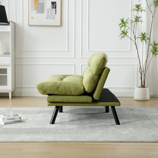 English Elm UNITED Plush Velvet Sleeper Sofa Bed with Metal Legs, 600lb Capacity, Breathable Foam Comfort and Style Green W1568P235148