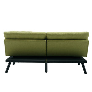 English Elm UNITED Plush Velvet Sleeper Sofa Bed with Metal Legs, 600lb Capacity, Breathable Foam Comfort and Style Green W1568P235148