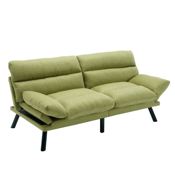 English Elm UNITED Plush Velvet Sleeper Sofa Bed with Metal Legs, 600lb Capacity, Breathable Foam Comfort and Style Green W1568P235148
