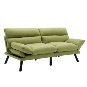 English Elm UNITED Plush Velvet Sleeper Sofa Bed with Metal Legs, 600lb Capacity, Breathable Foam Comfort and Style Green W1568P235148
