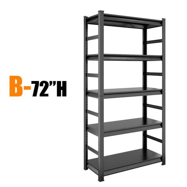 English Elm Storage Shelves Five Tier Heavy Duty Steel Rack Adjustable Garage Kitchen Organizer W1831121768
