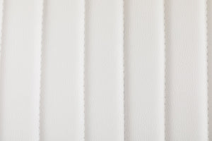 English Elm Dining Chairs Mid Century Modern Set of 2 — Curved Shell PU Leather Seats, Metal Legs, Adjustable Pads W1622123546