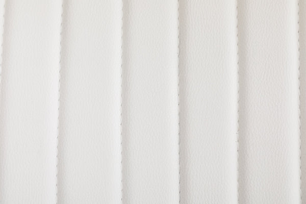 English Elm Dining Chairs Mid Century Modern Set of 2 — Curved Shell PU Leather Seats, Metal Legs, Adjustable Pads W1622123546