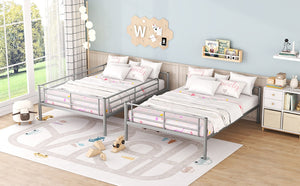 English Elm Full Over Metal Bunk Bed Convertible Iron Frame for Kids and Guest Rooms MF310408AAN