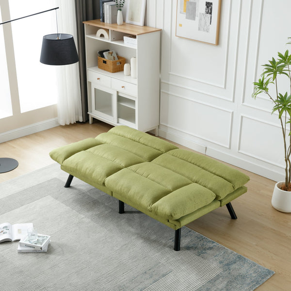 English Elm UNITED Plush Velvet Sleeper Sofa Bed with Metal Legs, 600lb Capacity, Breathable Foam Comfort and Style Green W1568P235148