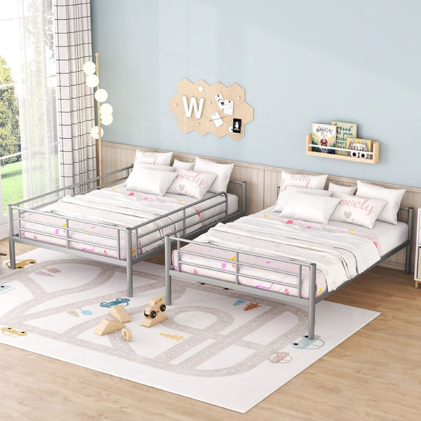 English Elm Full Over Metal Bunk Bed Convertible Iron Frame for Kids and Guest Rooms MF310408AAN
