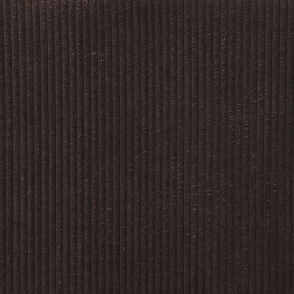 English Elm Duke Plush Corduroy 4-Piece Sectional Sofa with Ottoman, 6 Toss Pillows, Modern Black Legs Dark Brown B102S00046