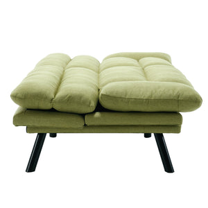 English Elm UNITED Plush Velvet Sleeper Sofa Bed with Metal Legs, 600lb Capacity, Breathable Foam Comfort and Style Green W1568P235148