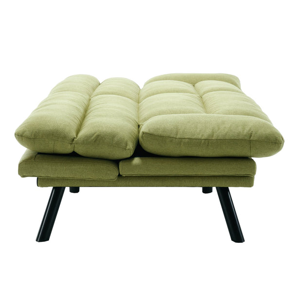 English Elm UNITED Plush Velvet Sleeper Sofa Bed with Metal Legs, 600lb Capacity, Breathable Foam Comfort and Style Green W1568P235148