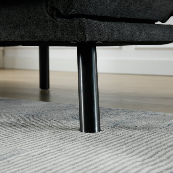 English Elm UNITED Plush Velvet Sleeper Sofa Bed with Metal Legs, 600lb Capacity, Breathable Foam Comfort and Style Dark Gray W1568P235146