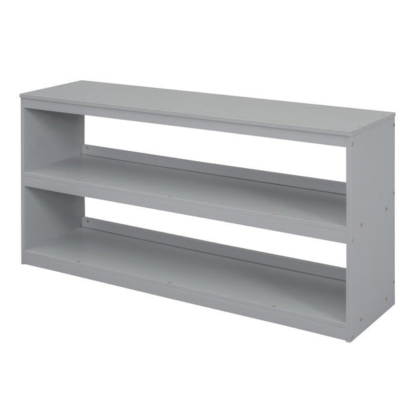English Elm Full Size Loft Bed with Retractable Desk Stair Storage Drawers Pinewood Frame LT100217AAE