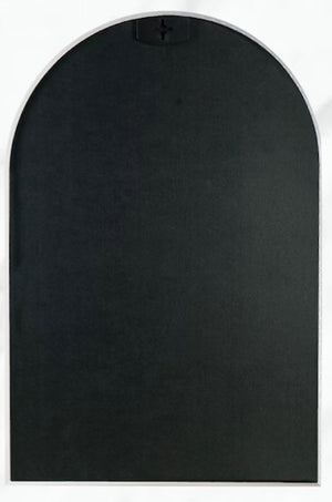 English Elm 20x30 Arched Bathroom Mirror with Anti-Rust Metal Frame, Shatterproof HD Glass, Easy Wall Mount Silver W2203P303815