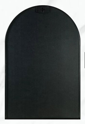 English Elm 20x30 Arched Bathroom Mirror with Anti-Rust Metal Frame, Shatterproof HD Glass, Easy Wall Mount Black W2203P303805