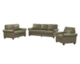 English Elm Living Room Sofa With Storage Sofa 1+2+3 Sectional Taupe Faux Leather