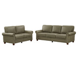 English Elm Living Room Sofa With Storage Sofa 2+3 Sectional Taupe Faux Leather