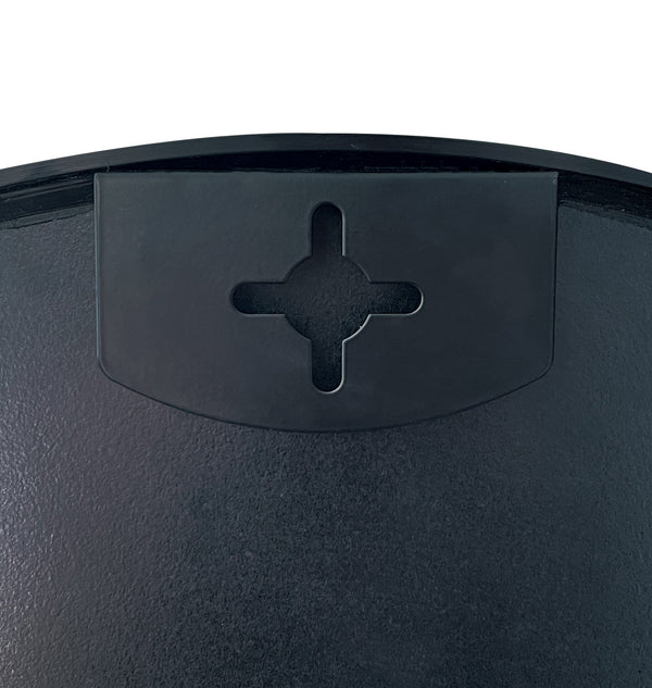 English Elm 24X36 Inch Black Metal Framed Arched Bathroom Mirror - Stylish, Durable, Distortion-Free Reflection W2203P303839