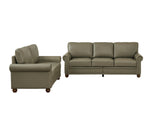 Sleek Taupe Faux Leather Sectional Sofa with Storage & Sturdy Structure